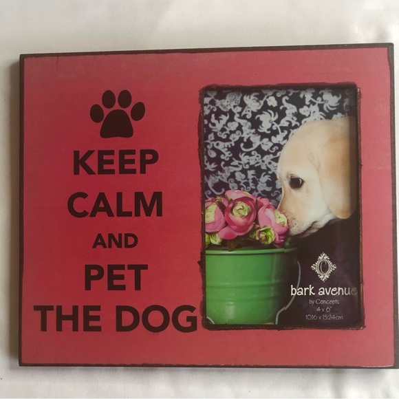 Concepts Bark Avenue Pet Red Keep Calm and Pet The Dog picture Frame - Picture 8 of 8